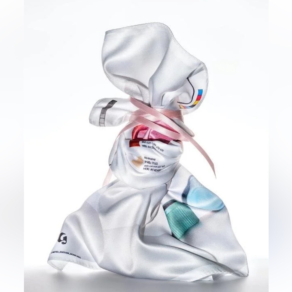 Glossier balm dotcom scarf, Handkerchief, Makeup design New in packaging